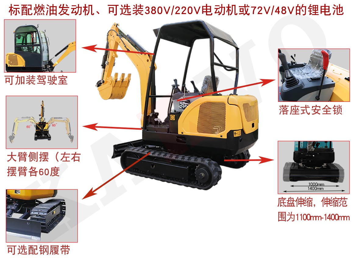 KV20S小型挖掘機(jī)可選配置